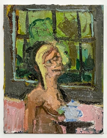 Dan Schein  Placement of Tea, 2021  Oil on canvas  35.5 x 27.9 cm / 14 x 11 in