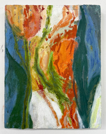 Lumin Wakoa  Tulips, 2023  Oil on linen over panel  35.5 x 29.9 cm | 14 x 11 in