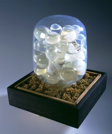 Peter Hutchinson  Eutrophication, 1987  28,5 x 24 x 24 cm together with a specially made wooden pedestal 100 x 66 x 66 cm