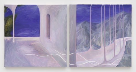 Elizabeth Tibbetts  Navigation, 2022  Oil on canvas  76 x 156 cm / 30 x 61.5 in