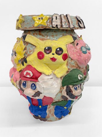 Emily Yong Beck  All Star Onggi, 2023  Stoneware, majolica, and glaze  44.5 x 32 x 33 cm | 17 1/2 x 12 1/2 x 13 in