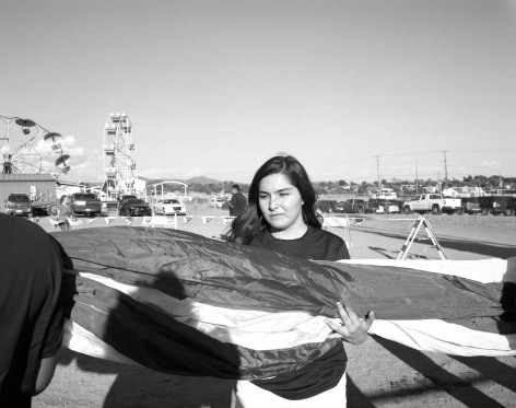 Patrice Aphrodite Helmar  Girl holding flag at New Mexico Rodeo, 2016  C-print  41 x 51 cm / 16 x 20 in  Edition of 5 + 2 AP