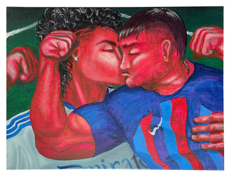 Juan Arango Palacios  El Cl&aacute;sico, 2022  Oil on canvas  46 x 61 cm / 18 x 24 in