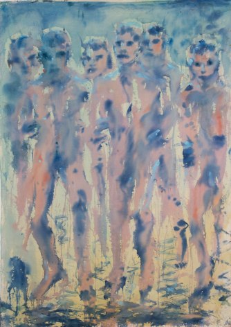 Andrej D&uacute;bravsk&yacute;  Very very wet run, 2023  Acrylic on canvas  160 x 115 cm | 63 x 45 1/3 in