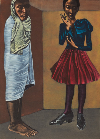 Eric Stotik (b. 1963)  Untitled LR369 (two figures in a corner), 2020