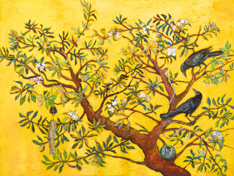 Kim Osgood (b. 1955)  In the Apple Tree: Promising Solutions in the Springtime, 2020
