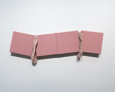 Ko Kirk Yamahira (Born: 1976, Los Angeles, CA)  Untitled RL037 (Four small pink squares), 2021