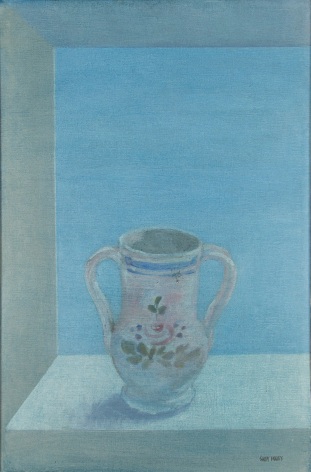 Sally Haley - vase on blue