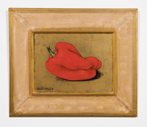 Sally Haley (1908-2007)  Untitled (red pepper on gold)