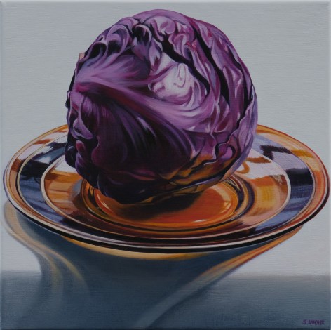 Sherrie Wolf (b. 1952)  Cabbage on Glass Plate, 2022