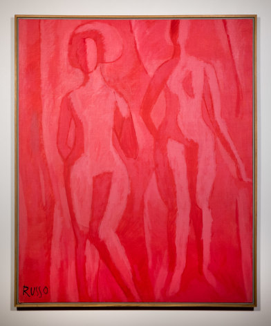 Michele Russo (1909-2004)  MR239 Untitled (two pink and red nudes)
