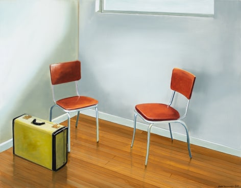 Gabe Fernandez - Kitchen Chairs and Green Suitcase