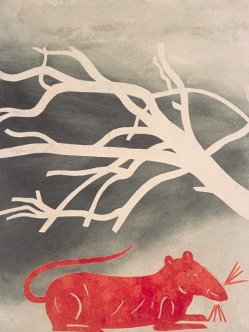 Untitled 11 (red rat and tree)