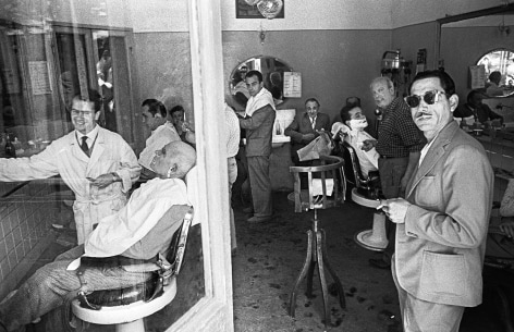 William Klein - Barbershop, Rome, 1956 - Howard Greenberg Gallery