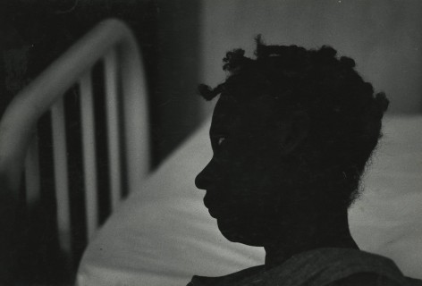 Silhouette of Patient in Trance, Haiti, 1958-59  Gelatin silver print; printed c.1958-59  9 1/4 x 13 5/8 inches