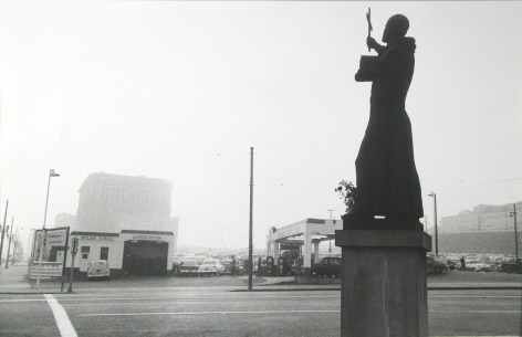 Robert Frank, St. Francis, Gas Station and City Hall, Los Angeles, 1955-56, Howard Greenberg Gallery, 2019