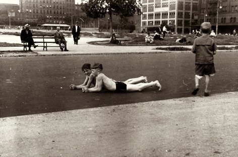 Ben Shahn - Boys Lying in Street, c.1932 - Howard Greenberg Gallery