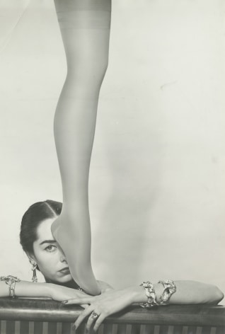 Erwin Blumenfeld, Brian Stocking Leg &amp; Shadow, New York, 1952, Howard Greenberg Gallery, 2020