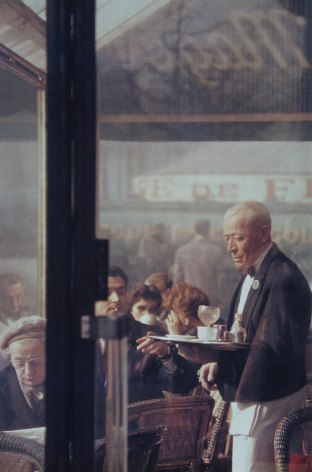 Saul Leiter, Waiter, Paris, 1959, Howard Greenberg Gallery, 2019