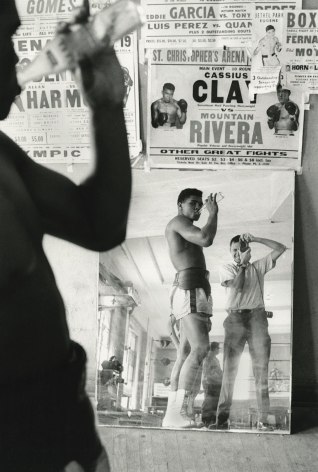 Cassius Clay (Muhammad Ali) and Marvin Newman, 5th Street Gym, Miami, 1963  Archival pigment print; printed later  19 x 13 inches
