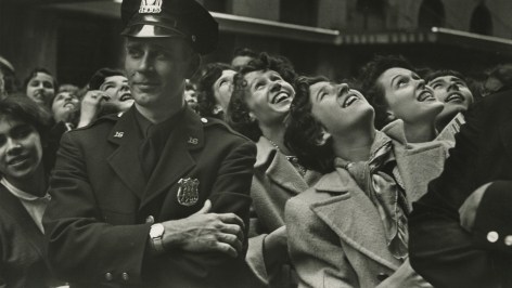 Esther Bubley  NYC, Johnny Ray Fans, Midtown, 1952  Gelatin silver print; printed 1960s  13 x 10 1/8 inches
