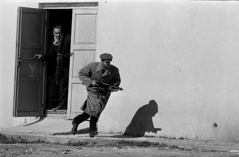 Don McCullin, Turkish Defender Leaving the Side Entrance of a Cinema, Limassol, Cyprus, 1964, Howard Greenberg Gallery, 2019