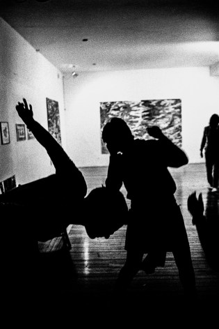 Ken Schles - Gallery Dance Party Silhouette, 1984 - Howard Greenberg Gallery