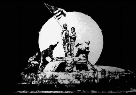 Banksy (b. 1974)  Silver Flag, 2006