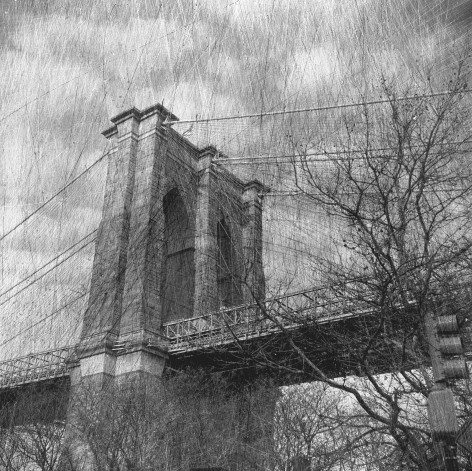 Bruno Bertrand-Frezoul, Scratching New York, Brooklyn Bridge, 2005, Sous Les Etoiles Gallery