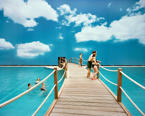 Reiner Riedler, Fake Holidays, Indoor dock with painted blue sky, Tropical Islands, Berlin, Germany, 2007, Sous Les Etoiles Gallery