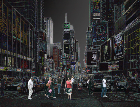 Wolfram Ruoff, Pure Lines, Times Square, 2006, Sous Les Etoiles Gallery