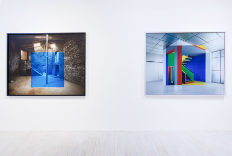 Georges Rousse, &Eacute;loge des Lieux installation, Sous Les Etoiles Gallery 2015