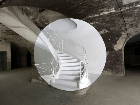 Georges Rousse, installation, architecture, painting, land art, New York, Reims, Sous Les Etoiles Gallery