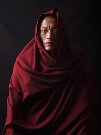 David Zimmerman, One Voice, Portrait of monk Tenzin Galtsen, 2012, Sous Les Etoiles Gallery