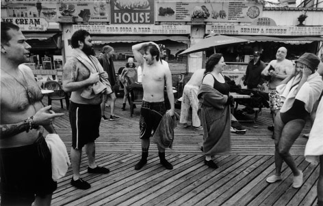 Sous Les Etoiles Gallery, People on Boardwalk, Harvey Stein, Coney Island