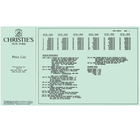 &quot;painting&quot; &quot;contemporary art&quot; &quot;modern art&quot; &quot;auction&quot; &quot;commodity&quot; &quot;wall street journal&quot; &quot;price list&quot; &quot;christie's&quot; &quot;sotheby's&quot;
