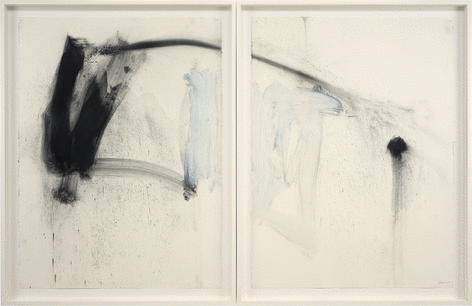 ALT=&quot;Joseph Havel, Untitled (diptych 2), 2020, Powdered graphite, oil stick, pencil&quot;