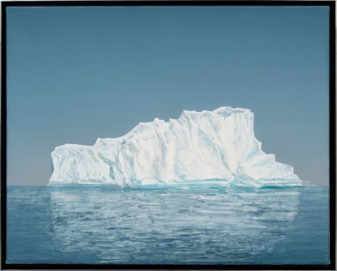 ALT=&quot;Rob Reynolds, Iceberg #1 (Disko Bay, 69.2667&deg; N, 52.0447 7&deg; W Greenland, 22 July 2019, 9:15 PM), 2021, Oil, alkyd and acrylic polymer paint on canvas in welded aluminum artist's frame&quot;