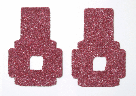 ALT=&quot;Tony Feher, Gay Pair #1, 2003, Glitter and spray adhesive on unfolded boxes&quot;