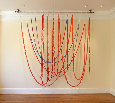 ALT=&quot;Tony Feher, Untitled, 2012, PVC tubing, rope and steel pipe&quot;