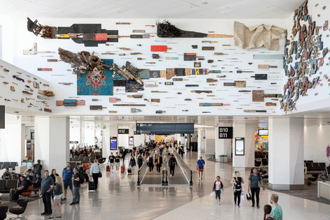 ALT=&quot;Leonardo Drew,Installation View, 2019, San Francisco International Airport&quot;