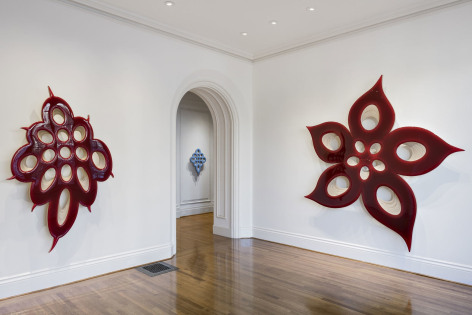 ALT="Donald Moffett, Installation view, 2018, Anthony Meier Fine Arts"