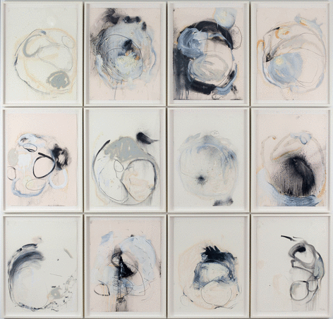 ALT=&quot;Joseph Havel, How to Draw a Circle II, 2014-2015, Graphite, oil stick and oil paint on paper&quot;