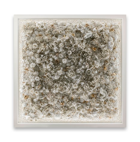 Blooming Tales, 2022, Porcelain, 22k Gold Decorated, Lightbox, 120 x 120 x 12 cm / 47.2 x 47.2 x 4.7 in.