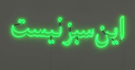 This is Not Green, 2009, Neon tube installation