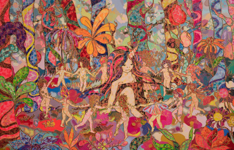 Rising with the Song of Nymphs, 2021 60 x 93 inches Acrylic on Canvas