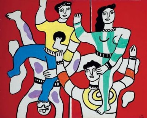 FERNAND LÉGER   , Les Quatre Acrobates, 1954
