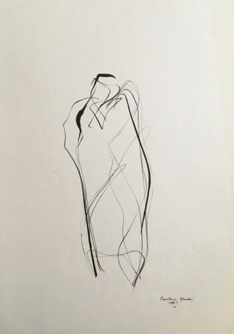 Encounter, 1987, China Ink on paper