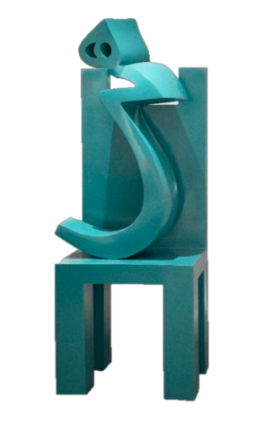 Parviz Tanavoli, Green Heech and Chair, 2007