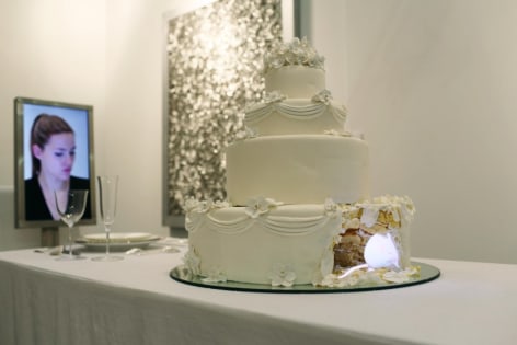 Dinner for Two: Wedding Cake, 2013, Mixed media installation